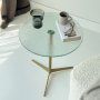 HANAH HOME Pomoćni stočić Solis 40 Gold Transparent - slika 3