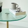HANAH HOME Pomoćni stočić Solis 40 Gold Transparent - slika 5