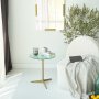 HANAH HOME Pomoćni stočić Solis 40 Gold Transparent - slika 1