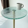 HANAH HOME Pomoćni stočić Solis 25 Gold Transparent - slika 3