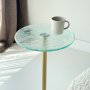 HANAH HOME Pomoćni stočić Solis 25 Gold Transparent - slika 4