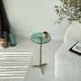 HANAH HOME Pomoćni stočić Solis 25 Gold Green - slika 2