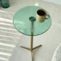 HANAH HOME Pomoćni stočić Solis 25 Gold Green - slika 3