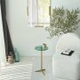 HANAH HOME Pomoćni stočić Solis 25 Gold Green - slika 1