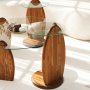 HANAH HOME Pomoćni stočić Surf Chesnut Transparent - slika 4
