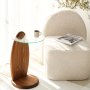 HANAH HOME Pomoćni stočić Surf Chesnut Transparent - slika 1