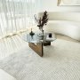 HANAH HOME Sto za dnevnu sobu Mia Walnut Transparent - slika 2