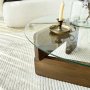 HANAH HOME Sto za dnevnu sobu Mia Walnut Transparent - slika 4