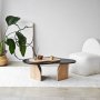 HANAH HOME Sto za dnevnu sobu Melted Black Sapphire Oak - slika 2