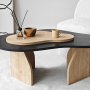 HANAH HOME Sto za dnevnu sobu Melted Black Sapphire Oak - slika 5
