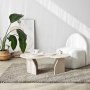 HANAH HOME Sto za dnevnu sobu Melted Travertine - slika 2