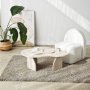 HANAH HOME Sto za dnevnu sobu Melted Travertine - slika 4