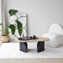 HANAH HOME Sto za dnevnu sobu Melted Sapphire Oak Black - slika 2