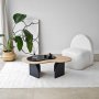 HANAH HOME Sto za dnevnu sobu Melted Sapphire Oak Black - slika 3