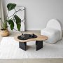HANAH HOME Sto za dnevnu sobu Melted Sapphire Oak Black - slika 4