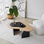 HANAH HOME Sto za dnevnu sobu Melted Sapphire Oak Black - slika 1