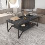HANAH HOME Sto za dnevnu sobu Flora Black - slika 1