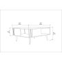 HANAH HOME Sto za dnevnu sobu Ronas Walnut - slika 5
