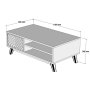 HANAH HOME Sto za dnevnu sobu Inci Walnut - slika 4