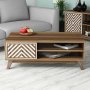 HANAH HOME Sto za dnevnu sobu Inci Walnut White - slika 1