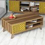 HANAH HOME Sto za dnevnu sobu Inci Walnut Yellow - slika 3
