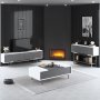 HANAH HOME Sto za dnevnu sobu Force Anthracite White Silver - slika 2