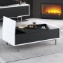 HANAH HOME Sto za dnevnu sobu Force Black White Silver - slika 4