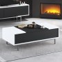 HANAH HOME Sto za dnevnu sobu Force Black White Silver - slika 1