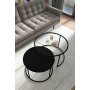 HANAH HOME Sto za dnevnu sobu Kyoto Transparent Black - slika 3