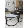HANAH HOME Sto za dnevnu sobu Bora Fume Marble White - slika 2