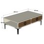 HANAH HOME Sto za dnevnu sobu Samba Walnut - slika 4