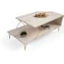 HANAH HOME Sto za dnevnu sobu Loire Gold Travertine - slika 5