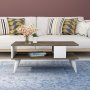 HANAH HOME Sto za dnevnu sobu Ayca Walnut White - slika 2
