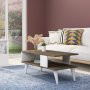 HANAH HOME Sto za dnevnu sobu Ayca Walnut White - slika 1