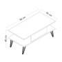 HANAH HOME Sto za dnevnu sobu Beta Black White - slika 5