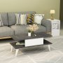 HANAH HOME Sto za dnevnu sobu Beta Black White - slika 1