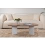 HANAH HOME Sto za dnevnu sobu Sable Walnut White - slika 2