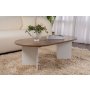 HANAH HOME Sto za dnevnu sobu Sable Walnut White - slika 1