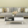 HANAH HOME Sto za dnevnu sobu Seul Black White - slika 2