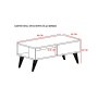 HANAH HOME Sto za dnevnu sobu Seul Black White - slika 5
