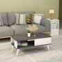HANAH HOME Sto za dnevnu sobu Seul Black White - slika 1