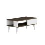 HANAH HOME Sto za dnevnu sobu Seul Walnut White - slika 4