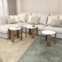 HANAH HOME Sto za dnevnu sobu Lori White Walnut - slika 2