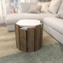 HANAH HOME Sto za dnevnu sobu Lori White Walnut - slika 4