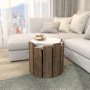 HANAH HOME Sto za dnevnu sobu Lori White Walnut - slika 1