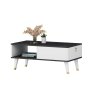 HANAH HOME Sto za dnevnu sobu Delux Black White - slika 3