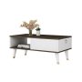 HANAH HOME Sto za dnevnu sobu Delux Walnut White - slika 3