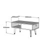 HANAH HOME Sto za dnevnu sobu Delux Walnut White - slika 5
