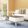 HANAH HOME Sto za dnevnu sobu Delux Walnut White - slika 1