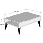 HANAH HOME Sto za dnevnu sobu Best White - slika 4